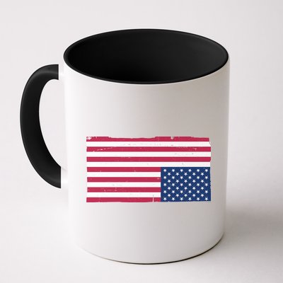 Upside Down American Flag Vintage Mug