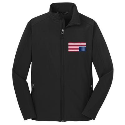 Upside Down American Flag Vintage Core Soft Shell Jacket