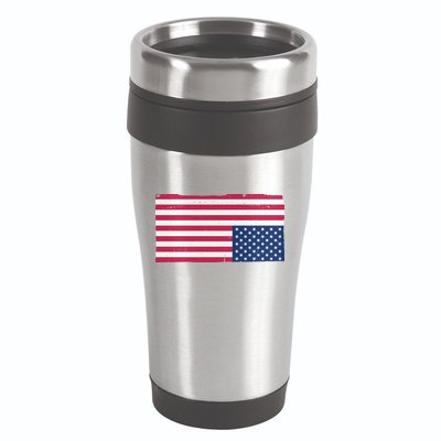 Upside Down American Flag Vintage 16oz Travel Tumbler