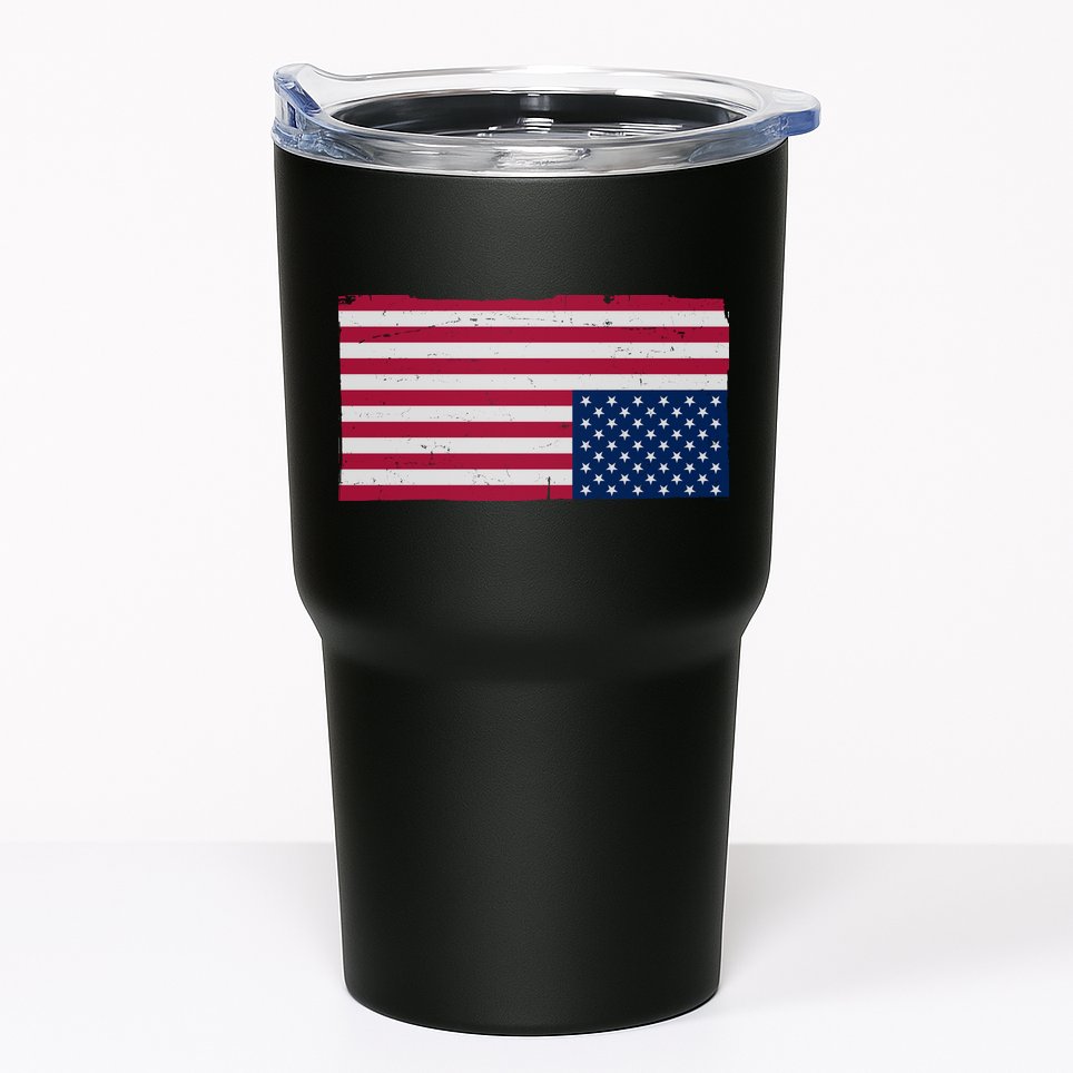 Upside Down American Flag Vintage Tumbler