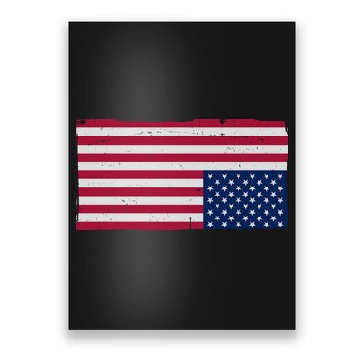 Upside Down American Flag Vintage Poster