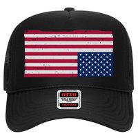 Upside Down American Flag Vintage Trucker Hat