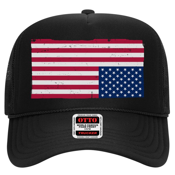 Upside Down American Flag Vintage Trucker Hat