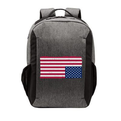 Upside Down American Flag Vintage Vector Backpack