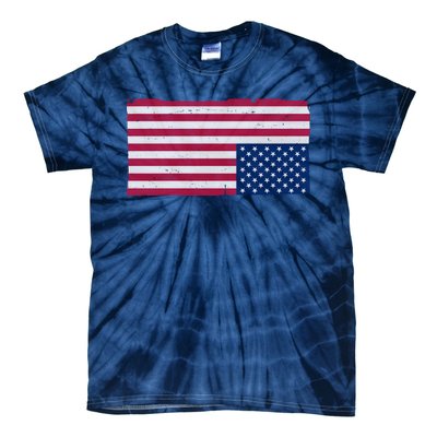 Upside Down American Flag Vintage Tie-Dye T-Shirt