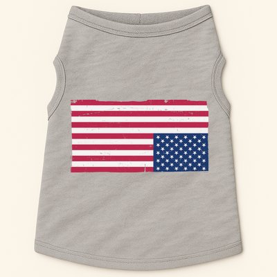 Upside Down American Flag Vintage Doggie Tank