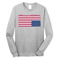 Upside Down American Flag Vintage Long Sleeve Shirt