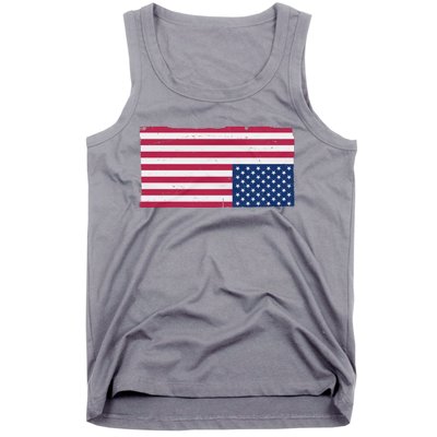 Upside Down American Flag Vintage Tank Top