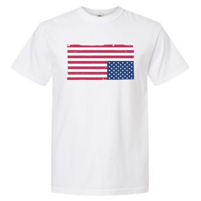 Upside Down American Flag Vintage Garment-Dyed Heavyweight T-Shirt