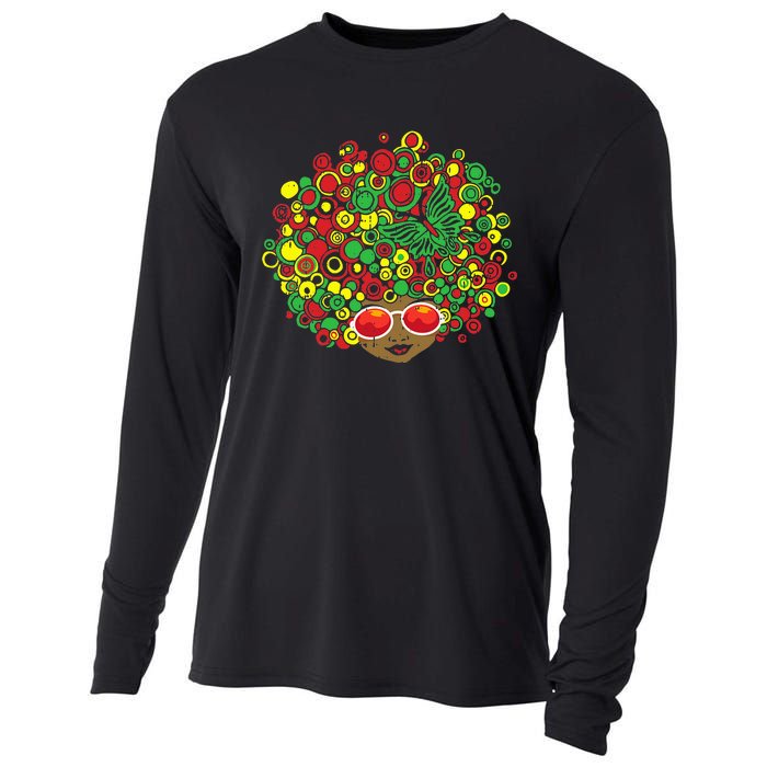 Unapologetically Dope African American Funny Afro Cooling Performance Long Sleeve Crew