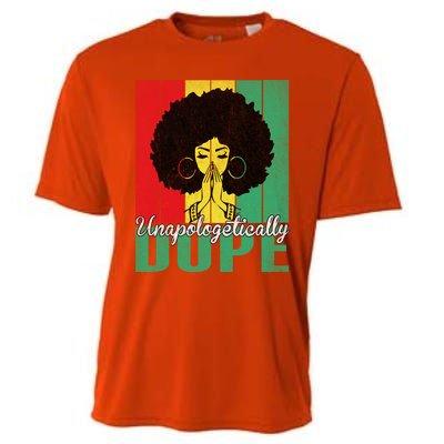 Unapologetically Dope Afro Black History Juneteenth Cool Gift Cooling Performance Crew T-Shirt