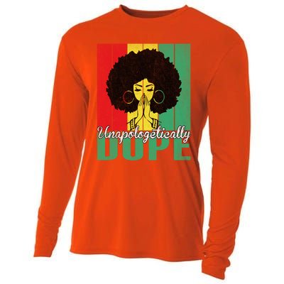 Unapologetically Dope Afro Black History Juneteenth Cool Gift Cooling Performance Long Sleeve Crew