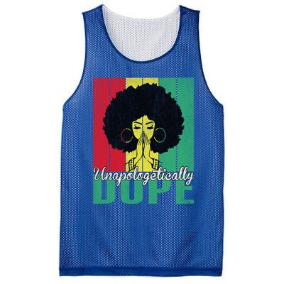 Unapologetically Dope Afro Black History Juneteenth Cool Gift Mesh Reversible Basketball Jersey Tank