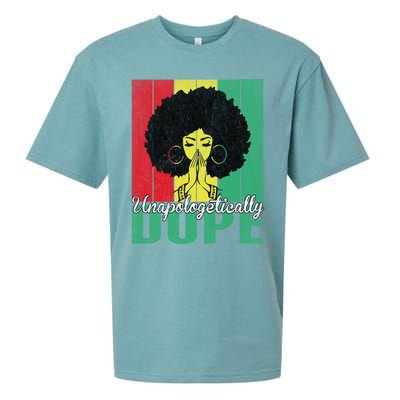 Unapologetically Dope Afro Black History Juneteenth Cool Gift Sueded Cloud Jersey T-Shirt