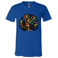 Unapologetically Dope Afro Words Black History Month Gift V-Neck T-Shirt