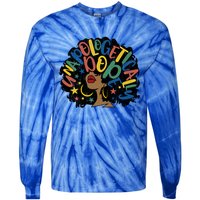 Unapologetically Dope Afro Words Black History Month Gift Tie-Dye Long Sleeve Shirt