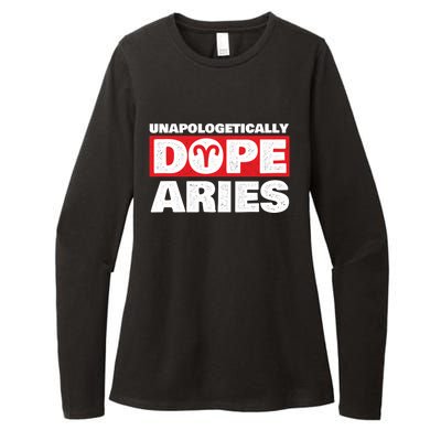 Unapologetically Dope Aries Zodiac Sign Astrology Symbol Gift Womens CVC Long Sleeve Shirt