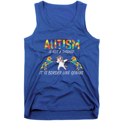 Unicorn Dabbing Autism Awareness Month Costume Puzzle Gift Tank Top