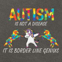 Unicorn Dabbing Autism Awareness Month Costume Puzzle Gift Cotton Canvas Backpack