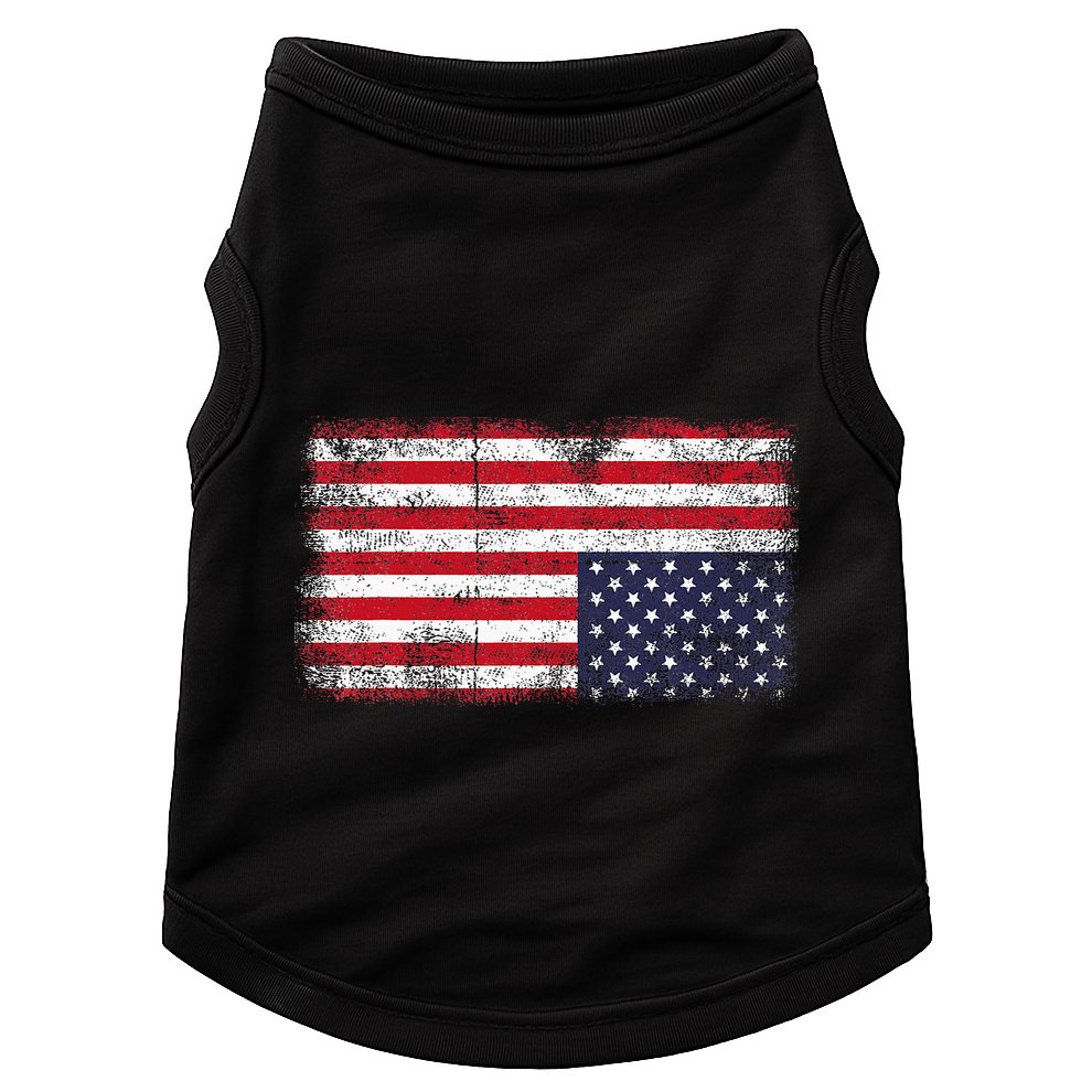 Upside Down American Flag Distress United States Usa Doggie Tank