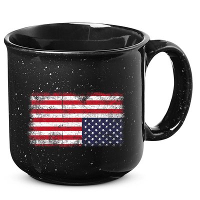 Upside Down American Flag Distress United States Usa 15oz Campfire Ceramic Mug