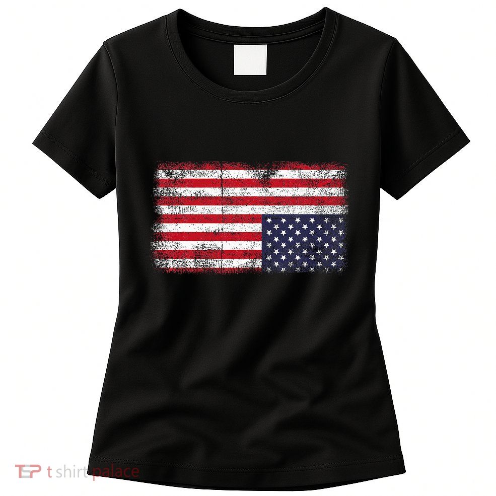 Upside Down American Flag Distress United States Usa Women's T-Shirt