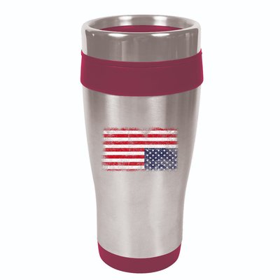 Upside Down American Flag Distress United States Usa 16oz Travel Tumbler