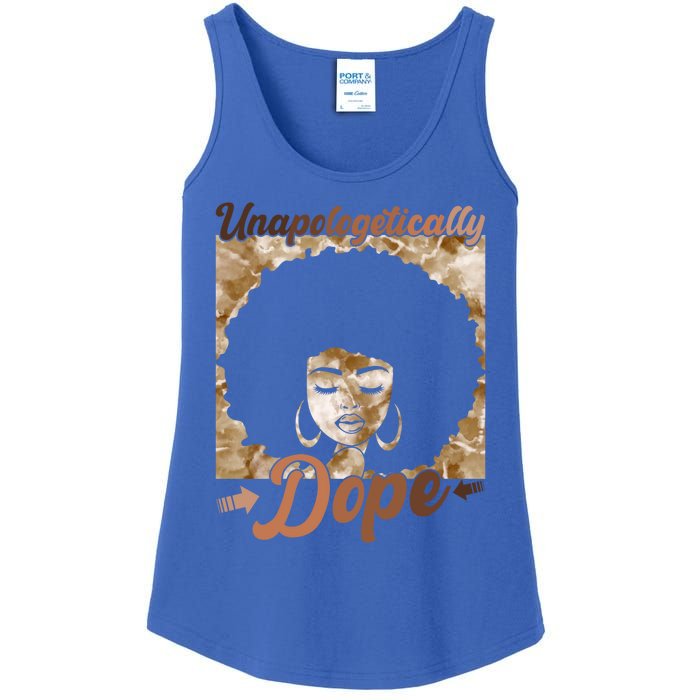 Unapologetically Dope Afro Black History Juneteenth Gift Ladies Essential Tank