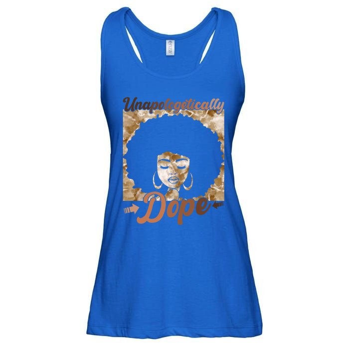 Unapologetically Dope Afro Black History Juneteenth Gift Ladies Essential Flowy Tank