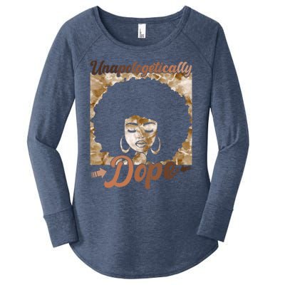 Unapologetically Dope Afro Black History Juneteenth Gift Women's Perfect Tri Tunic Long Sleeve Shirt