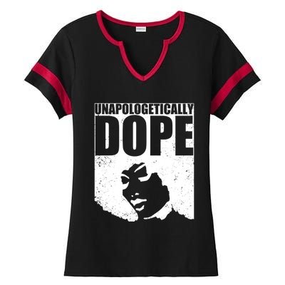 Unapologetically Dope Afro Melanin Black History Month Gift Ladies Halftime Notch Neck Tee