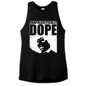 Unapologetically Dope Afro Melanin Black History Month Gift Ladies PosiCharge Tri-Blend Wicking Tank