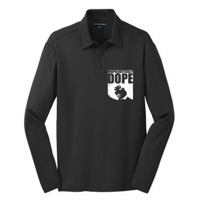 Unapologetically Dope Afro Melanin Black History Month Gift Silk Touch Performance Long Sleeve Polo