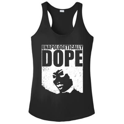 Unapologetically Dope Afro Melanin Black History Month Gift Ladies PosiCharge Competitor Racerback Tank