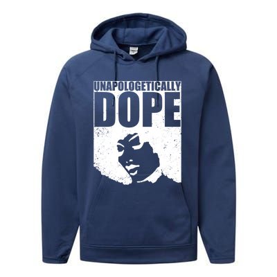 Unapologetically Dope Afro Melanin Black History Month Gift Performance Fleece Hoodie