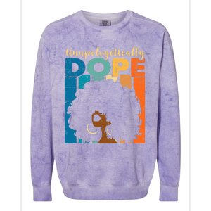 Unapologetically Dope Afro African American Black Pride Colorblast Crewneck Sweatshirt