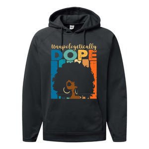 Unapologetically Dope Afro African American Black Pride Performance Fleece Hoodie