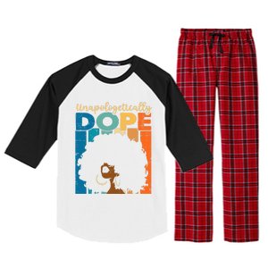 Unapologetically Dope Afro African American Black Pride Raglan Sleeve Pajama Set