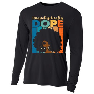 Unapologetically Dope Afro African American Black Pride Cooling Performance Long Sleeve Crew