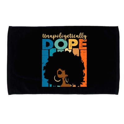 Unapologetically Dope Afro African American Black Pride Microfiber Hand Towel