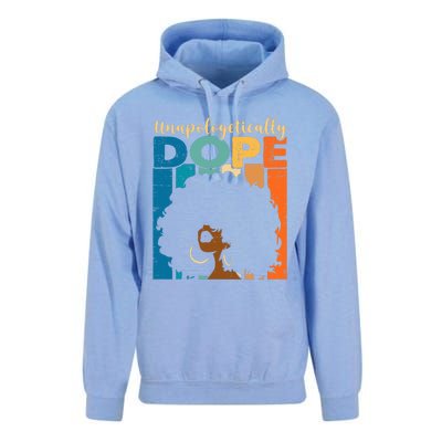 Unapologetically Dope Afro African American Black Pride Unisex Surf Hoodie