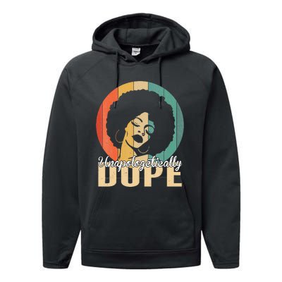 Unapologetically Dope Afro Black History Juneteenth Performance Fleece Hoodie