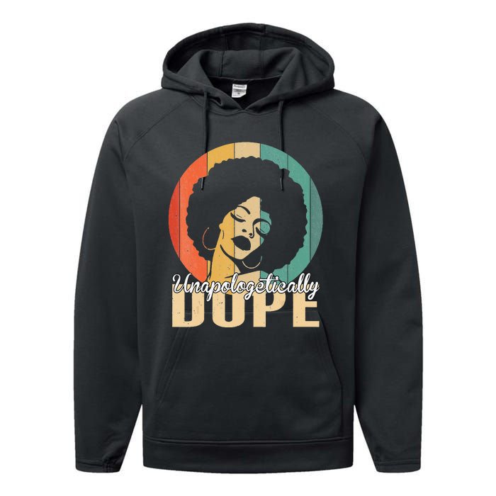 Unapologetically Dope Afro Black History Juneteenth Performance Fleece Hoodie