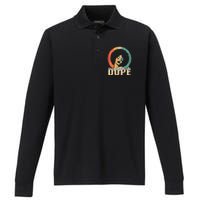 Unapologetically Dope Afro Black History Juneteenth Performance Long Sleeve Polo