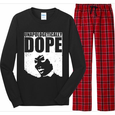 Unapologetically Dope Afro Melanin Black History Month Gift Long Sleeve Pajama Set