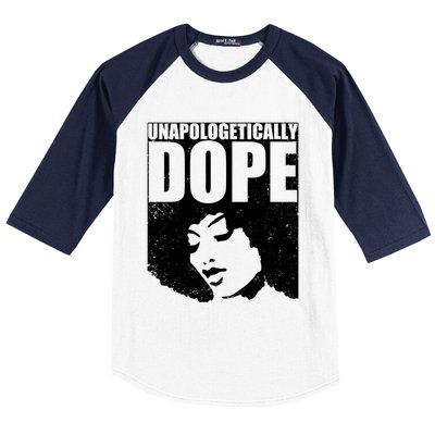 Unapologetically Dope Afro Melanin Black History Month Gift Baseball Sleeve Shirt