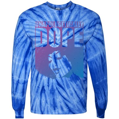 Unapologetically Dope Afro Melanin Black History Month Gift Tie-Dye Long Sleeve Shirt