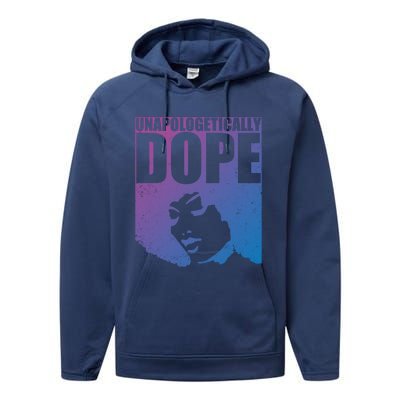 Unapologetically Dope Afro Melanin Black History Month Gift Performance Fleece Hoodie