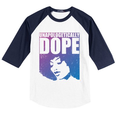 Unapologetically Dope Afro Melanin Black History Month Gift Baseball Sleeve Shirt