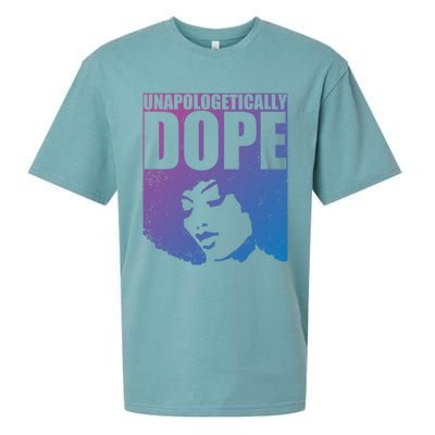 Unapologetically Dope Afro Melanin Black History Month Gift Sueded Cloud Jersey T-Shirt